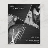 Moderne geometrische barber flyer (Achterkant)