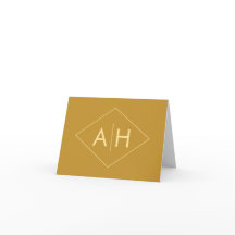 Moderne geometrische bedankkaart in gouden polygoo