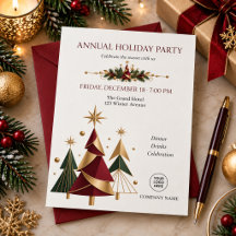 Moderne Geometrische Bedrijfs Kerstfeest