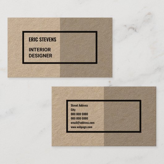 Moderne geometrische beroepsbeoefenaar visitekaartje (Voorkant / Achterkant)