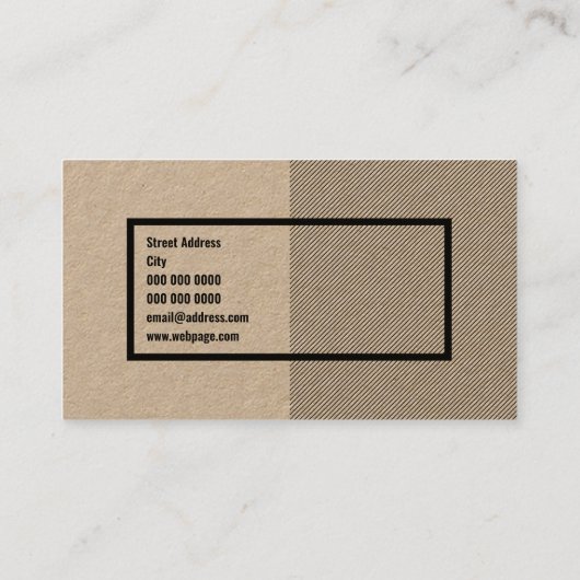 Moderne geometrische beroepsbeoefenaar visitekaartje (Achterkant)