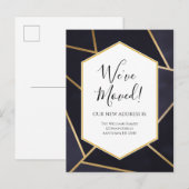 Moderne Geometrische Bewegende Aankondigingskaart Briefkaart (Voorkant / Achterkant)