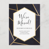 Moderne Geometrische Bewegende Aankondigingskaart Briefkaart (Voorkant)