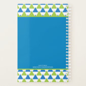 Moderne geometrische blauw groene driehoeken Hustl Planner (Achterkant)