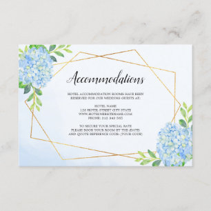 Moderne Geometrische blauwe brandkranen Informatiekaartje