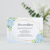 Moderne Geometrische blauwe brandkranen Informatiekaartje (Staand voorkant)