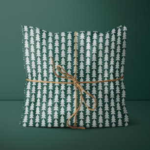 Moderne geometrische blauwe kerstboom cadeaupapier