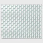 Moderne geometrische blauwe kerstboom grafische Wr Cadeaupapier (Vlak)