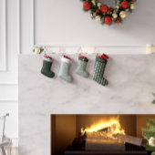 Moderne geometrische blauwe kerstboomafbeelding kleine kerstsok