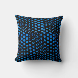 Moderne geometrische blauwe stippenpatroon kussen