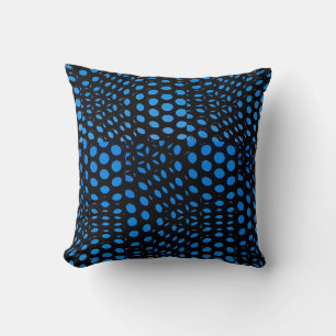 Moderne geometrische blauwe stippenpatroon kussen