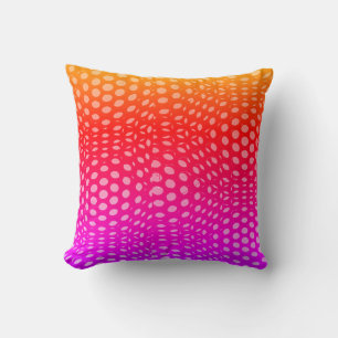 Moderne geometrische blauwe stippenpatroon kussen