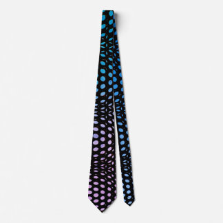 Moderne geometrische blauwe stippenpatroon stropdas