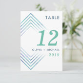 Moderne geometrische blauwe Waterverf Kaart (Staand voorkant)