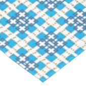 Moderne geometrische blauwe ZEE vierkanten patroon Tafelkleed (Gekanteld)