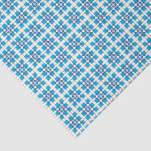 Moderne geometrische blauwe ZEE vierkanten patroon Tissuepapier (Detail)