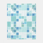 Moderne geometrische Blauwgroen turquoise tegels Fleece Deken (Voorkant)