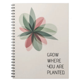 Moderne Geometrische Bloem Cover Art Notitieboek
