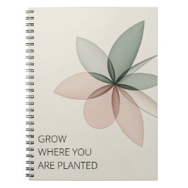 Moderne Geometrische Bloem Cover Art Notitieboek