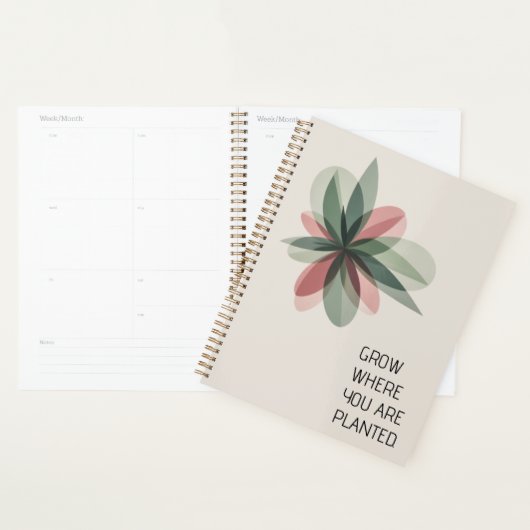 Moderne Geometrische Bloem Cover Art Planner (Display)