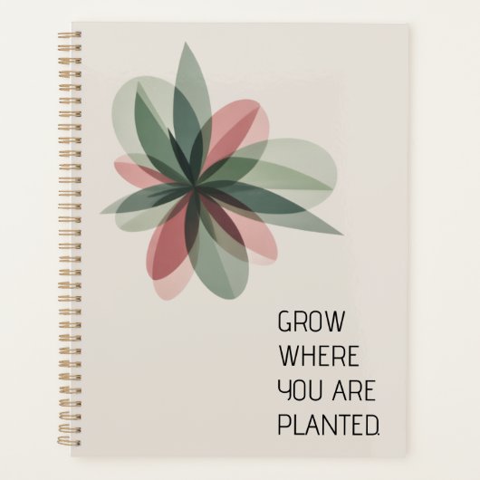 Moderne Geometrische Bloem Cover Art Planner (Voorkant)