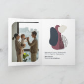 Moderne geometrische bloem zeepbelboog vakantiefot feestdagen kaart (Binnen)