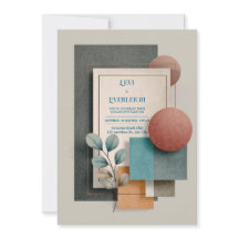 Moderne geometrische bloemenbruiloft