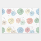 Moderne Geometrische Bloemige Cadeaupapier (Voorkant 3)