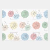 Moderne Geometrische Bloemige Cadeaupapier (Voorkant 2)
