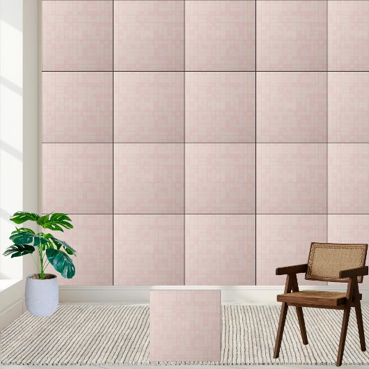 Moderne Geometrische Blush Roze Keramische Tegel Tegeltje