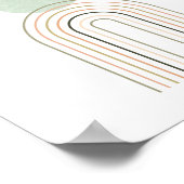 Moderne Geometrische Boho Regenboog Kunst Poster (Hoek)