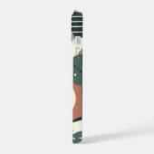 Moderne Geometrische Bos Midden Eeuw Kunst iPhone 15 Case (Linkerkant)
