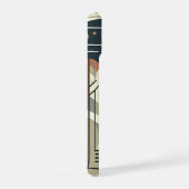 Moderne Geometrische Bos Midden Eeuw Kunst iPhone 15 Case (Rechterkant)