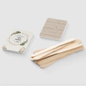 Moderne geometrische bosrijke krans bruiloft uitno handwaaier (Niet-gemonteerd)