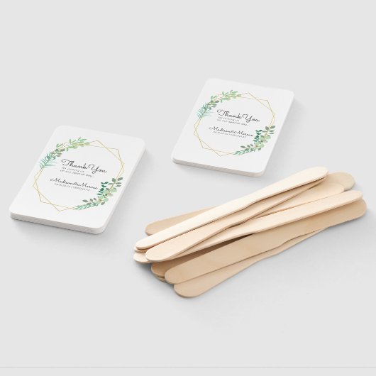 Moderne geometrische bruiloft dank u handwaaier (Niet-gemonteerd)