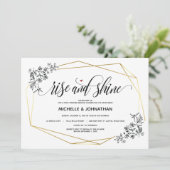 Moderne geometrische brunch-uitnodigingen na de br kaart (Staand voorkant)