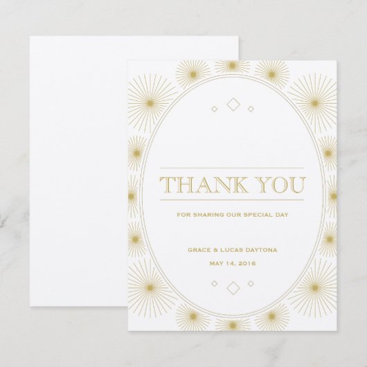 Moderne geometrische burst Hartelijk dank Bedankkaart (Voorkant / Achterkant)