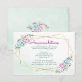 Moderne geometrische cactus vetplanten Accommodati Informatiekaartje (Voorkant / Achterkant)