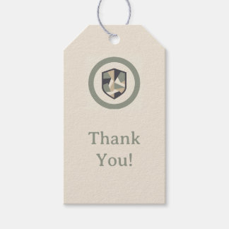 Moderne Geometrische Camouflage Militaire Feest Fa Cadeaulabel