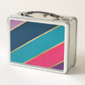 Moderne geometrische chic gepersonaliseerde metale (Achterkant)