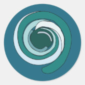 moderne geometrische cirkel ronde sticker (Voorkant)