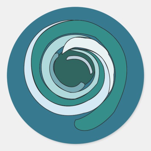 moderne geometrische cirkel ronde sticker (Voorkant)