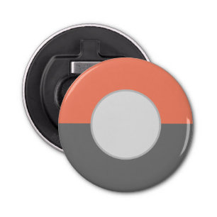 Moderne geometrische cirkelhelften button flesopener