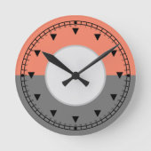 Moderne geometrische cirkelhelften ronde klok (Voorkant)