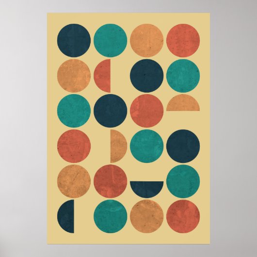 Moderne geometrische cirkels Abstracte kunst uit d Poster (Voorkant)