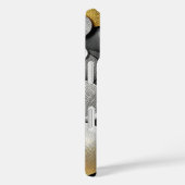 Moderne geometrische cirkels in goud en zilver Case-Mate iPhone case (Achterkant / Rechts)