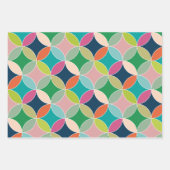 Moderne geometrische cirkels multi-gekleurd inpakpapier vel (Voorkant)
