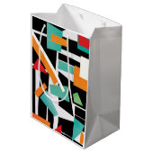 Moderne geometrische collage medium cadeauzakje (Achterkant Gekanteld)