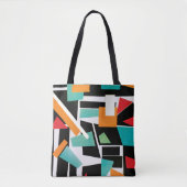 Moderne geometrische collage tote bag (Voorkant)