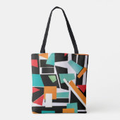 Moderne geometrische collage tote bag (Achterkant)